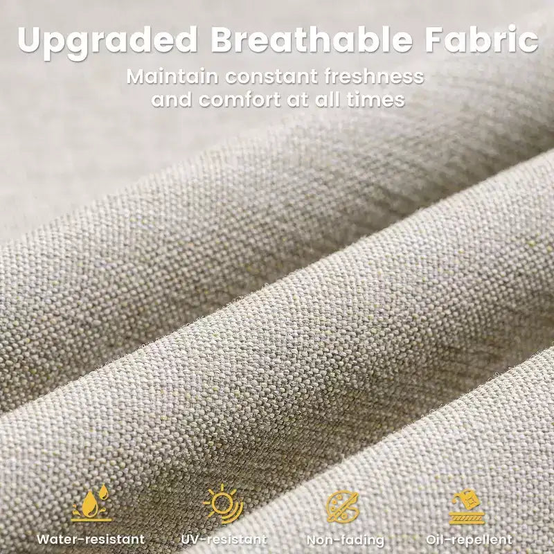 HOMLUX 3-teiliges Terrassenmöbel-Set: Drehbare Schaukelstühle & Beistelltisch aus wetterfestem Rattan