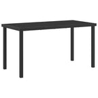 vidaXL Garten-Essgruppe mit Kissen 5-teilig Rattan Beige und Schwarz