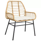 vidaXL Garten-Essgruppe 5-tlg. Braun Polyrattan