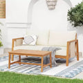 ModernLuxe 2/4pcs Patio Sofa Set Outdoor Conversation Chat Set Weather-resistant Garden Seating Group with Soft Cushion & Coffee Table