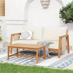 ModernLuxe 2/4pcs Patio Sofa Set Outdoor Conversation Chat Set Weather-resistant Garden Seating Group with Soft Cushion & Coffee Table