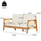 ModernLuxe 2/4-teiliges Terrassen-Sofa-Set, Outdoor-Gesprächsgarnitur, wetterfeste Gartensitzgruppe mit weichen Kissen und Couchtisch
