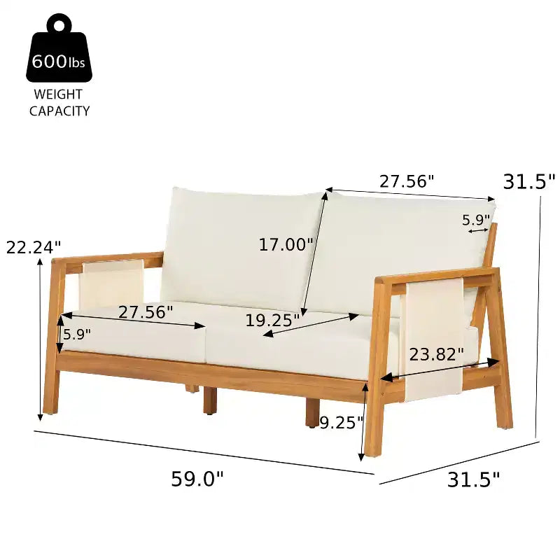 ModernLuxe 2/4-teiliges Terrassen-Sofa-Set, Outdoor-Gesprächsgarnitur, wetterfeste Gartensitzgruppe mit weichen Kissen und Couchtisch