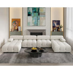 138 Modulares Schlafsofa, U-förmiges, minimalistisches Samtsofa