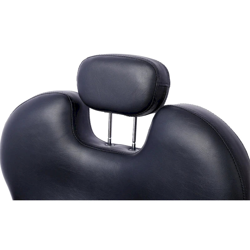Black PU Leather All-Purpose Salon Barber Chair with 360° Swivel and Reclining Back for 1 Person