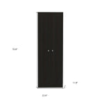 Black Tall Narrow Pantry Storage Cabinet for 1 Person, 71"H