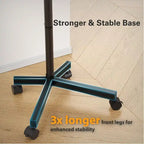Black Steel Rolling TV Stand with Tilt and Height Adjustment for 23"-60" TVs