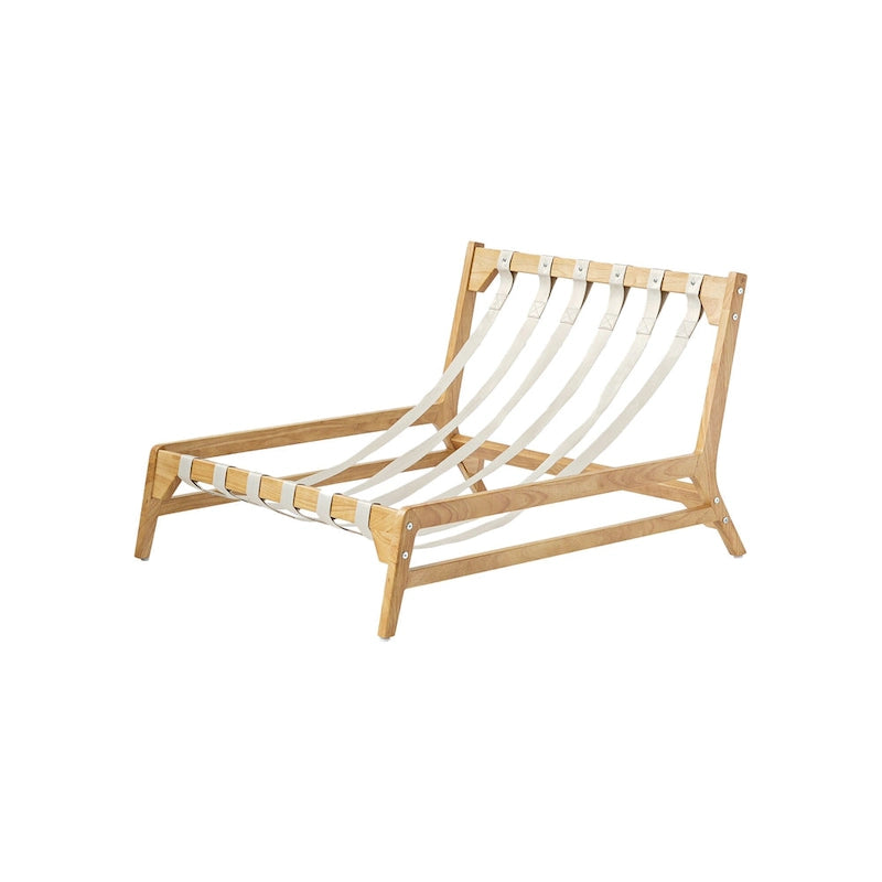 Weiß / Hellbraun / Schwarz 3-in-1 Cabrio-Sitzsackbett mit Massivholzrahmen für 1 Person