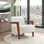 Luxurious Solid Wood Accent Chair for Stylish Living Rooms