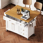 52  Kitchen Island With Drop Leaf(no include stool)