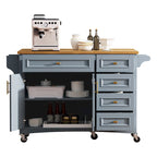 White Drop Leaf Kitchen Island Cart for 1–2 Person, No Stool