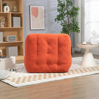 Multi-Color Velvet Upholstered Accent Chair with Crushed Foam and Ottoman for 1 Person