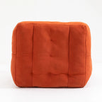 Multi-Color Velvet Upholstered Accent Chair with Crushed Foam and Ottoman for 1 Person