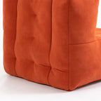 Multi-Color Velvet Upholstered Accent Chair with Crushed Foam and Ottoman for 1 Person