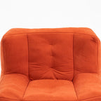 Multi-Color Velvet Upholstered Accent Chair with Crushed Foam and Ottoman for 1 Person