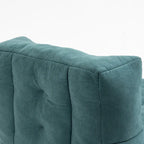 Multi-Color Velvet Upholstered Accent Chair with Crushed Foam and Ottoman for 1 Person