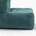 Multi-Color Velvet Upholstered Accent Chair with Crushed Foam and Ottoman for 1 Person