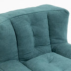 Multi-Color Velvet Upholstered Accent Chair with Crushed Foam and Ottoman for 1 Person