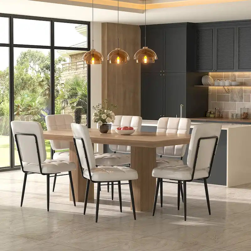 Moderne Esszimmerstühle 2er/4er/6er/8er Set, Polsterstühle mit dickem Kissen für Esszimmer