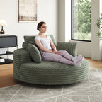 Einzelsessel aus Kord-Chenille-Schaumstoff, drehbar