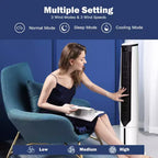 Costway 3-in-1 Verdunstungs-Luftkühler 41'' Tragbarer Turmventilator Luftbefeuchter