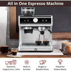 Espressomaschine, mit Mahlwerk, 2,8 L Wassertank