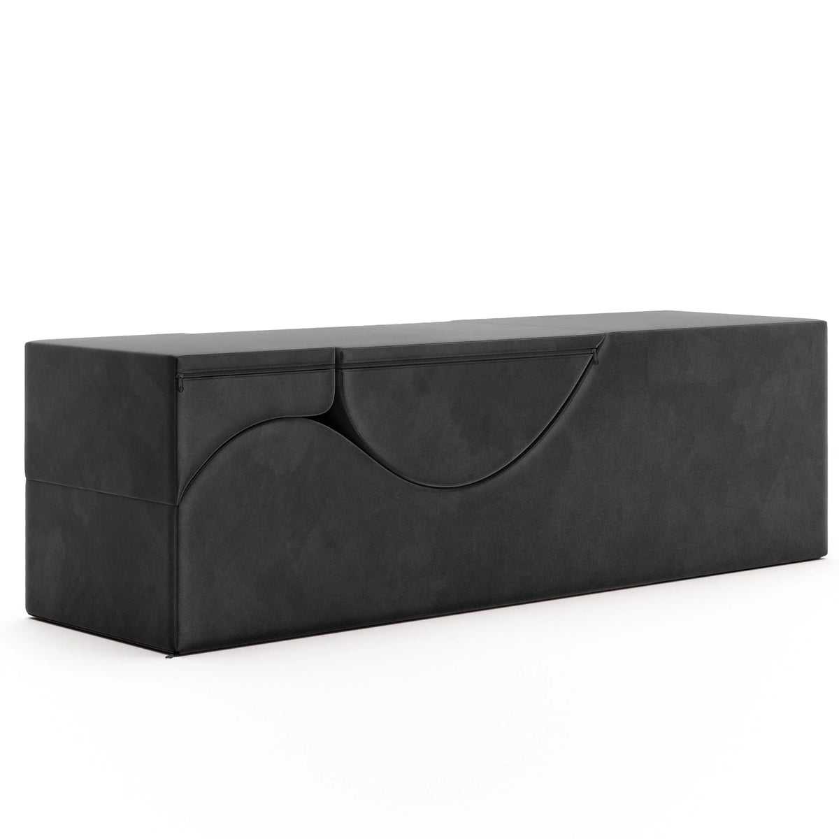 Avana Kami umwandelbare Chaise / Yoga & Massage – 2-in-1-Ottomane mit verdeckter ausklappbarer Yoga-Liege, Microvelvet – N/A