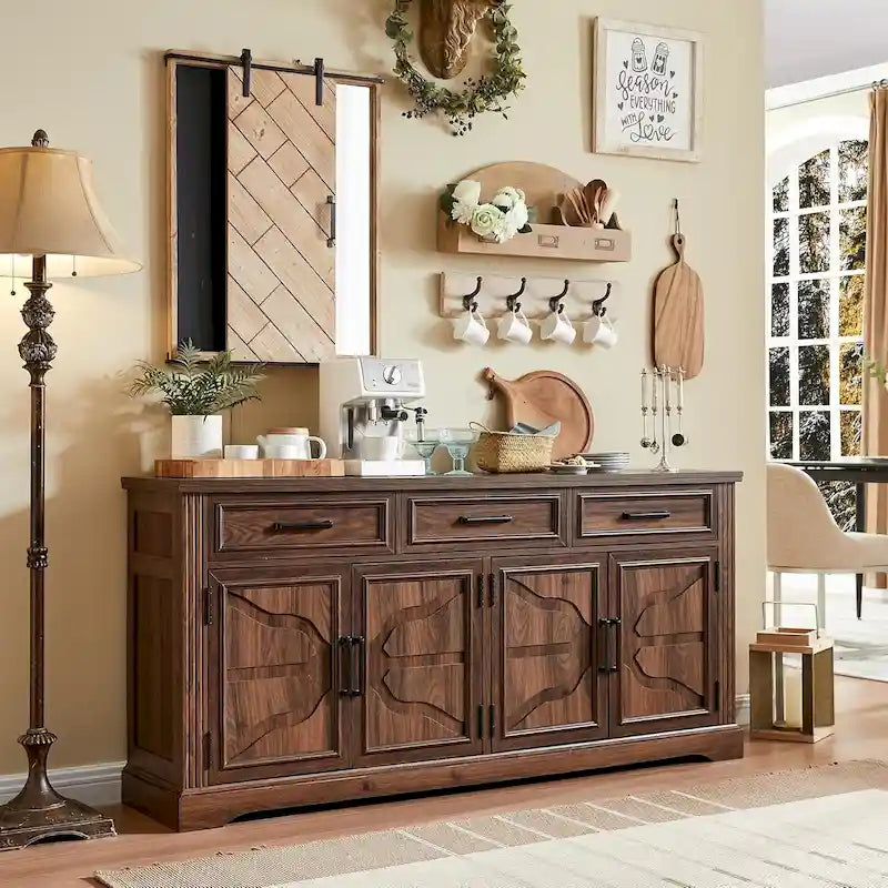 Buffetschrank Landhausstil, Kaffeebar Weinbar für Esszimmer - N/A