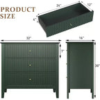 Heynemo Kommode mit 3 Schubladen, lackiert, 76 cm hoher Holz-Nachttisch mit Stauraum, breite moderne Kommode mit Kugelauszug