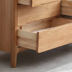 Traditionelle Doppelkommode aus natürlichem Eichenholz für das Schlafzimmer