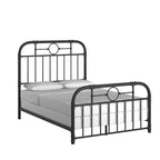 Schwarzes Metallbett