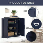 Dovelina Eckschrank mit verstellbaren Einlegeböden, Anrichte, Buffet, Weinschrank, Küchen- und Esszimmerschrank mit Holztüren – 31H x 31W, 36H x 31W