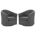 2er-Set Moderner Polster-Clubsessel Drehbar Wohnzimmer Akzentsessel