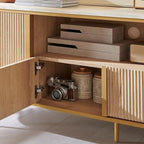 Moderner Luxus-TV-Ständer, Entertainment-Center, mit Kunstmarmorplatte