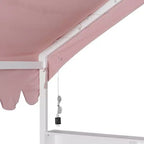Whisen Vollholz-Bettgestell, Hausbett mit Zaun, 3 Aufbewahrungsregale, Vorhang