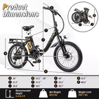 Costway Klappbares Elektro-Mountainbike für Erwachsene mit 20-Zoll-Fat-Reifen, 750W bürstenlosem Motor, 54V 13Ah, UL2849