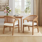 Christopher Knight Home - Esszimmerstuhl mit Rohrgeflecht (2er-Set)