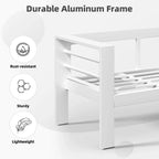 AECOJOY 7-teiliges Aluminium-Terrassenmöbel-Set Outdoor-Gesprächsgarnitur