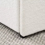 Modernes Bouclé Polsterbett Queensize mit Schubladen