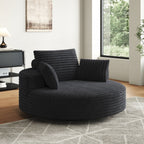 Einzelsessel aus Kord-Chenille-Schaumstoff, drehbar