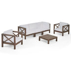 Brava 6-teiliges Loungeset aus Akazienholz von Christopher Knight Home für den Außenbereich