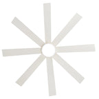65-Zoll-LED-Deckenventilator mit 8 Flügeln, Licht und Fernbedienung, Schwarz