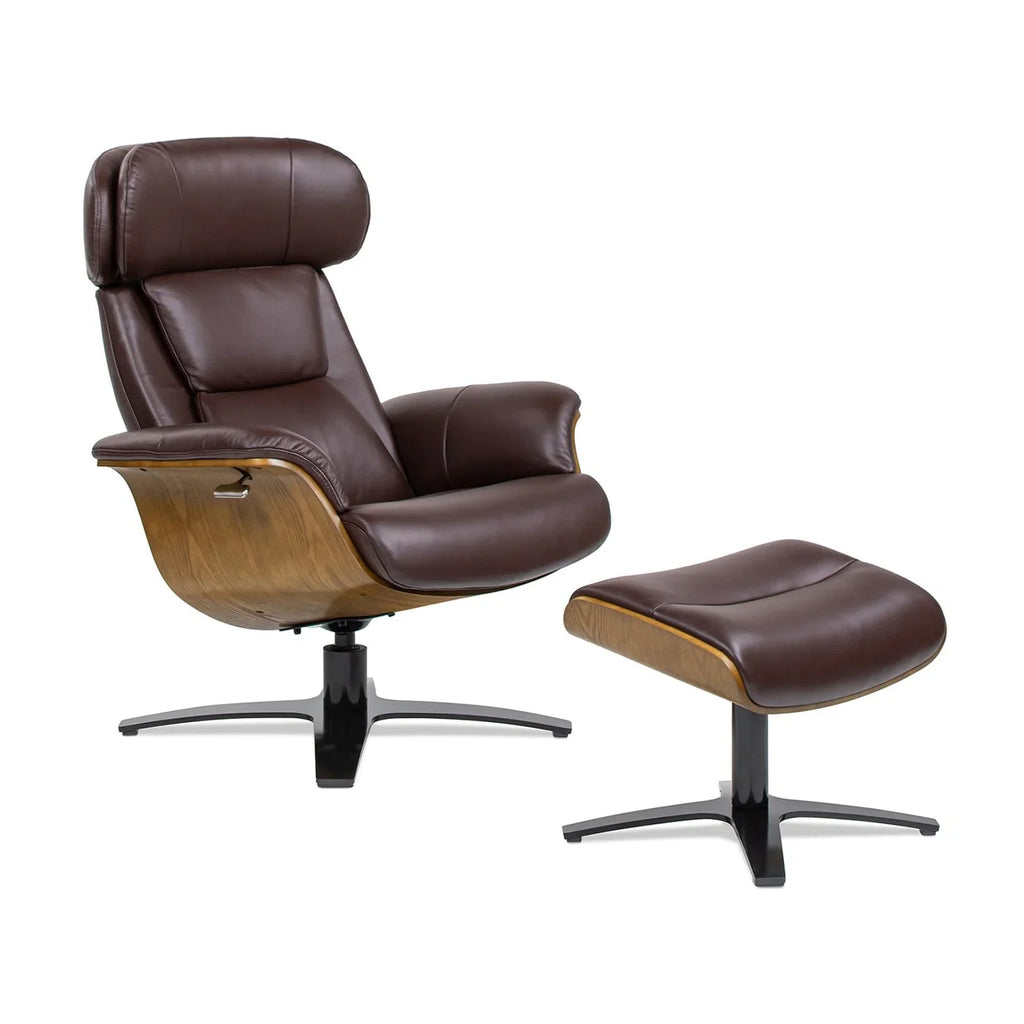 Jovan 31.5 Echtleder Relaxsessel mit Ottoman