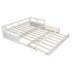 Ausziehbares Tagesbett mit Ausziehfunktion, Holztagesbett mit Ausziehfunktion