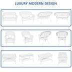 4-teiliges Loungeset aus Polyrattan für den Außenbereich