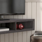 47 Eck-TV-Schrank, schwebend, 3 Ablagen, Transitional Style, platzsparende Wandmontage