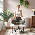 Pinmoco Ergonomischer Kreuz-Bürostuhl, höhenverstellbarer Meditationsstuhl, 360° drehbar, Lendenwirbelstütze, Arbeits- und Bürostuhl, ADHS-Stuhl