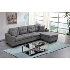 Schnittsofa-Wohnzimmer mit L-förmigem Chaiselongue und Getränkehalter
