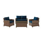 Bradenton 4-teiliges Outdoor Lounge-Set aus Korbgeflecht – Crosley