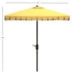 SAFAVIEH Outdoor Kjerstin Volant-Sonnenschirm, 2,7 m, Doppelkuppel